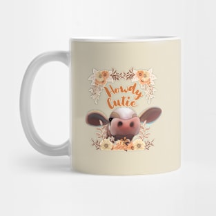 Cute Cow Floral Mug